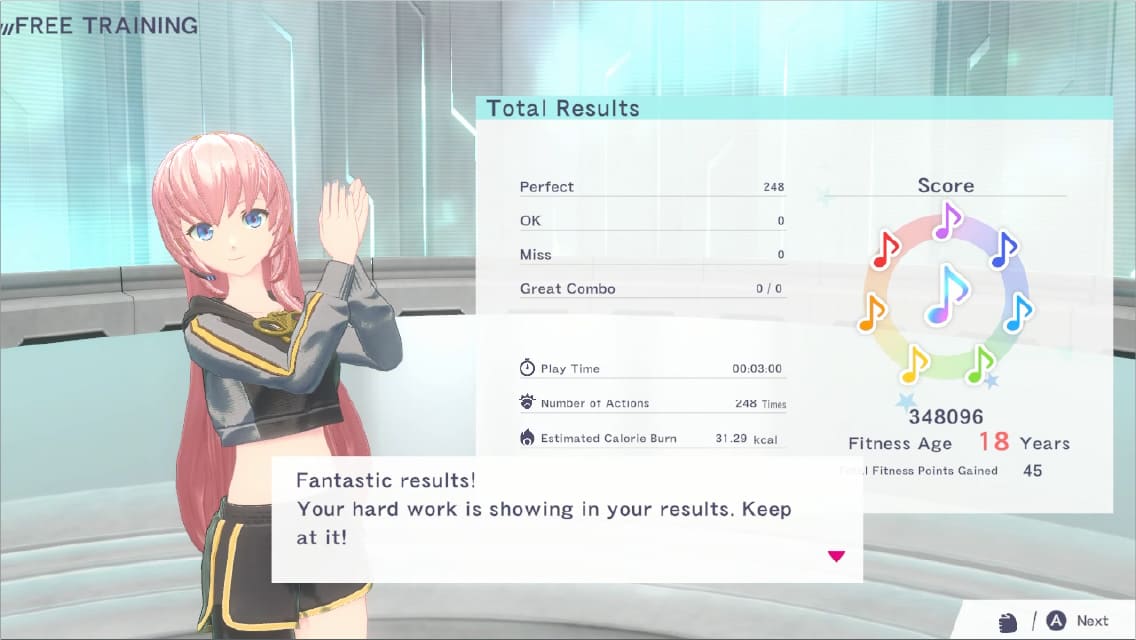 Work out with Miku using classic Fitness Boxing controls in "Exercise with Miku"!