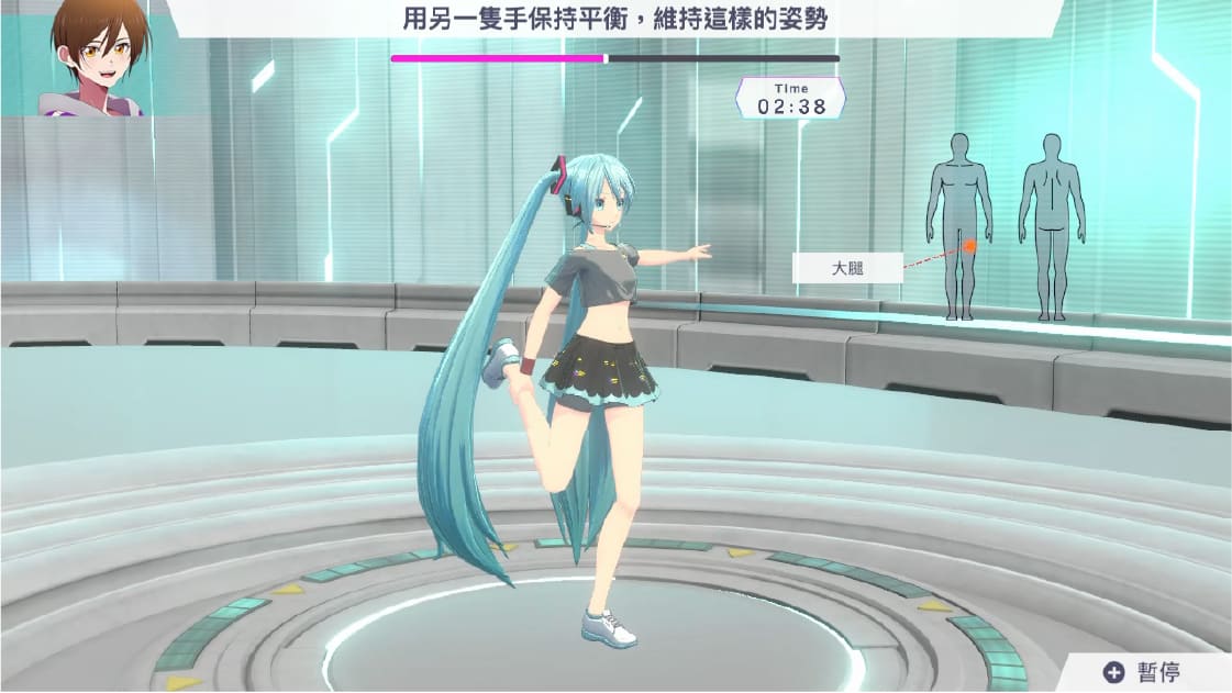 Fitness boxing的基本操作維持不變，本作將「與初音一起鍛鍊！」