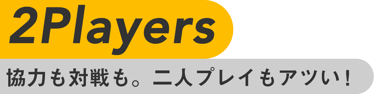 2Players 協力も対戦も。二人プレイもアツい！